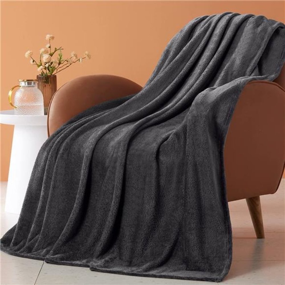 Throw Blanket for Couch Sofa or Bed Throw Size, Soft Fuzzy Plush Blanket